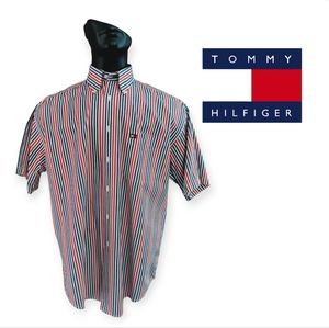 Tommy Hilfiger Men's Medium Short Sleeve Button Down Shirt